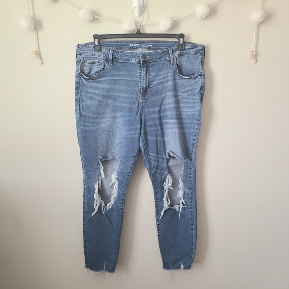 Old Navy Ripped Mid Rise Skinny Jeans - Picture 1 of 9